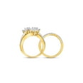 thumbnail image 4 of FB Jewels 14kt Yellow Gold Round Diamond 2-Stone Bridal Wedding Ring Band Set 1-3/4 Cttw, 4 of 4