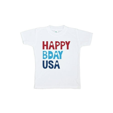 

Custom Party Shop Kids Happy Bday USA 4th of July T-shirt - 3T