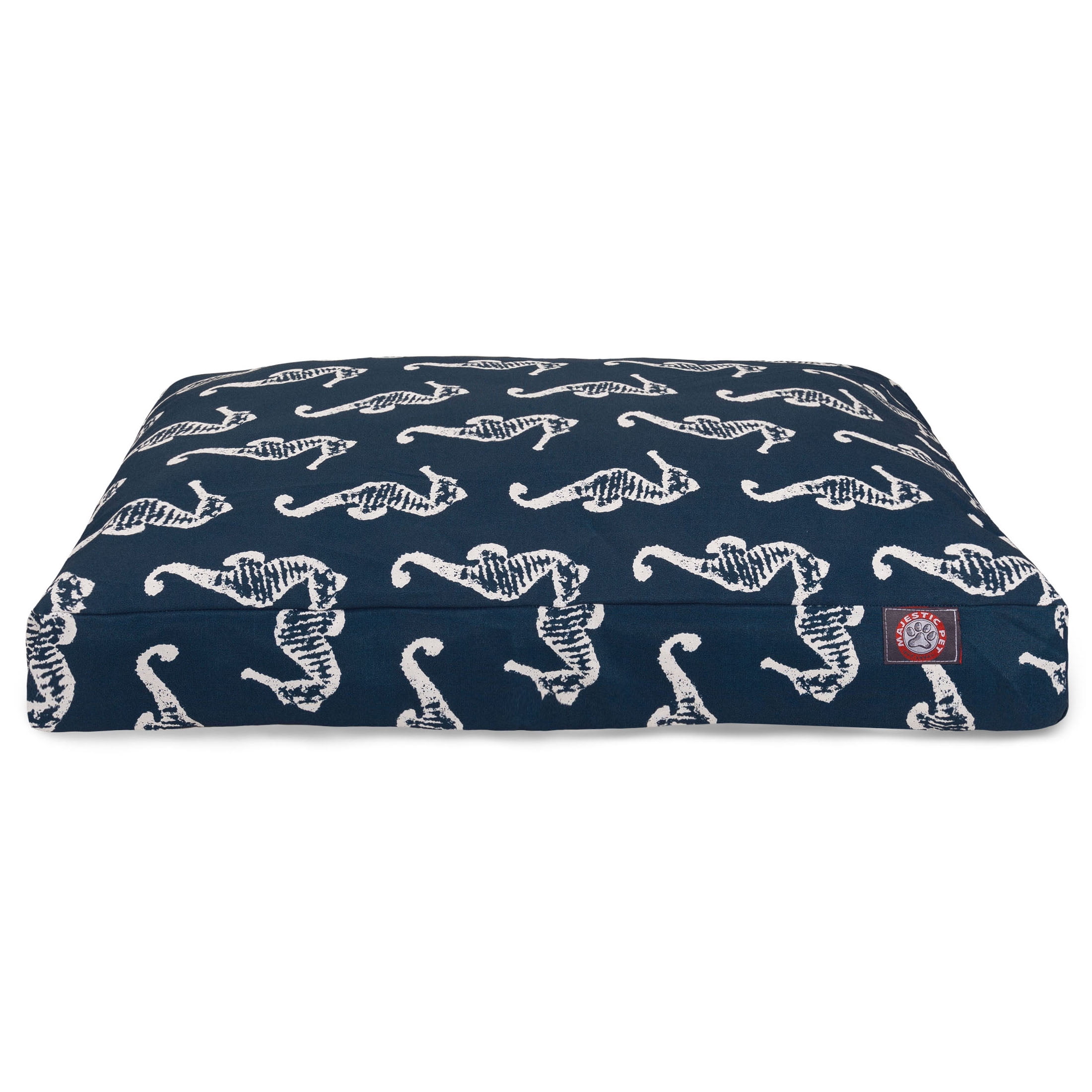 Majestic Pet | Sea Horse Rectangle Pet Bed For Dogs, Removable Cover, Navy, Large