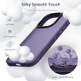 thumbnail image 2 of Designed for iPhone 15 Pro Case, [Support Wireless Charging] Soft Silicone Slim Anti-Scratch Protective Phone Case for iPhone 15 Pro 6.1 inch, Dark Purple, 2 of 12