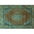 thumbnail image 1 of Ahgly Company Indoor Rectangle Persian Turquoise Blue Traditional Area Rugs, 2' x 3', 1 of 4