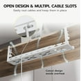 thumbnail image 5 of ARES WING 17"-28.7" Extendable Under Desk Cable Management Tray with Cable Slots Clamp On Cord Organizer White, 5 of 8