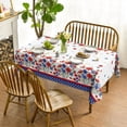 thumbnail image 3 of 4th of July Tablecloth Independence Day Patriotic Decorations Red White Blue Polyester Machine Washable for Dining Table Kitchen Party Holiday by PALIFEUR, 3 of 7
