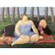 thumbnail image 3 of Divertido retrato de mujer y hombre de Fernando Botero bebiendo jugo, pósteres artísticos, pintura en lienzo, impresiones de pared, imagen para la decoración del hogar de la habitación, 3 of 5