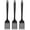 Black, variant on YEMNPIOS 3 Pcs Silicone Flexible Fork 11.6 Inch Heat Resistant Cooking Fork Large Kitchen Non Stick Spork for Mix Ingredients Mash Food Whisk Eggs Baking Red