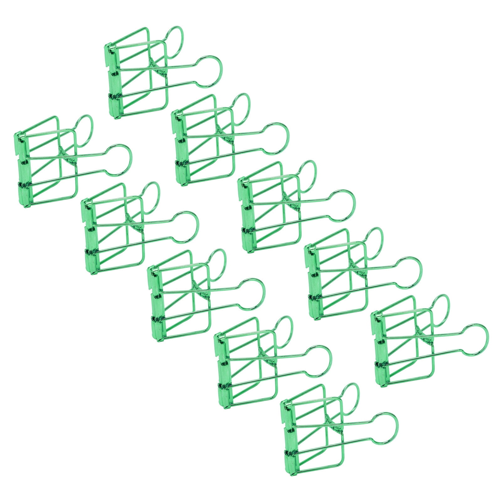 Rupoun 51mm Large Metal Binder Clips, Green Hollow Paper Clamps for Office, 30 Count