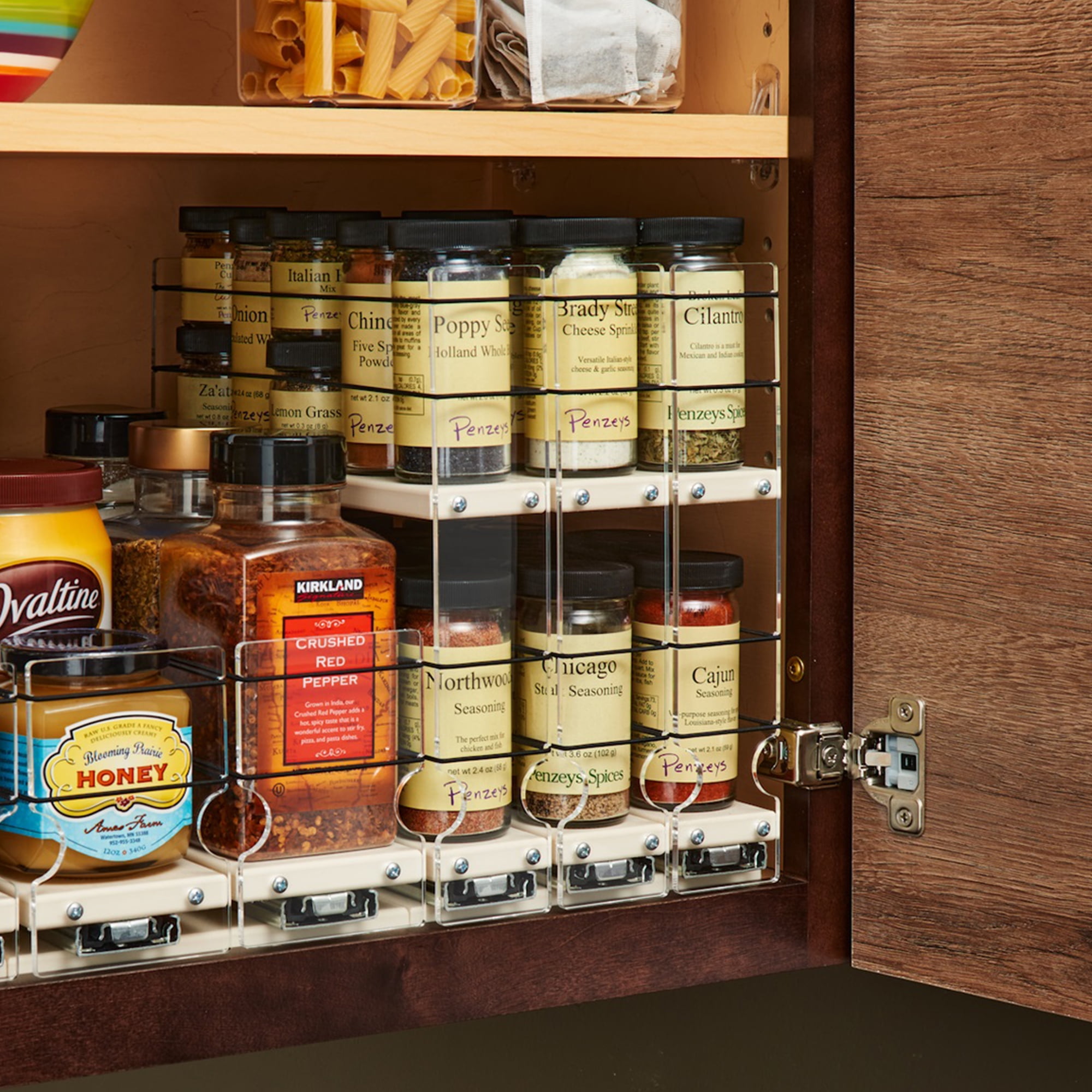 Vertical Spice 10.60 x 6.90 x 10.75 Inch Spice Organizer w 2 Tiers Cream Walmart