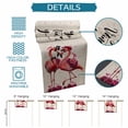 thumbnail image 6 of Valentine's Day Table Runner - 108 Inch Long Red Flamingos Roses Love Romance Beige Cotton and Linen Blended Dress Scarves Farmhouse Table Runner for Kitchen Dining, Coffee Table, 13" x 108", 6 of 8