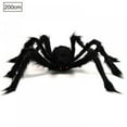 thumbnail image 2 of Halloween Spider Decorations Outdoor Indoor, 78.7" Giant Scary Hairy Halloween Decor Spiders for Halloween Party Decorations, Realistic Black Spider for Halloween Yard Garden Creepy Decor, 2 of 10