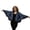 Blue, variant on CCRFTGI Navy Butterfly Cardigan Cape Monarch Butterfly Wings Wrap Sweater Women's Open Front Knit Shawl for Casual Daily Wear