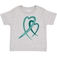 thumbnail image 3 of Inktastic Ovarian Cancer Awareness Teal Heart Ribbons Boys or Girls Toddler T-Shirt, 3 of 5