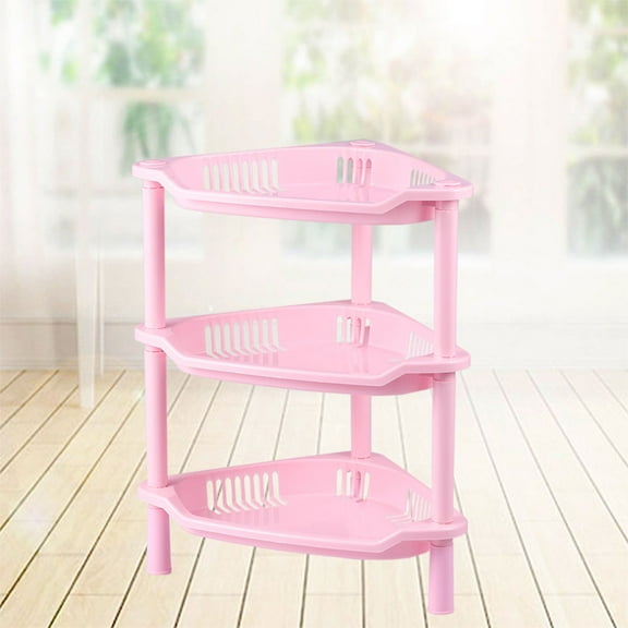 HONITANO 3 Layer Storage Shelves Pink 1Pcs 11.0x7.7x13.0in