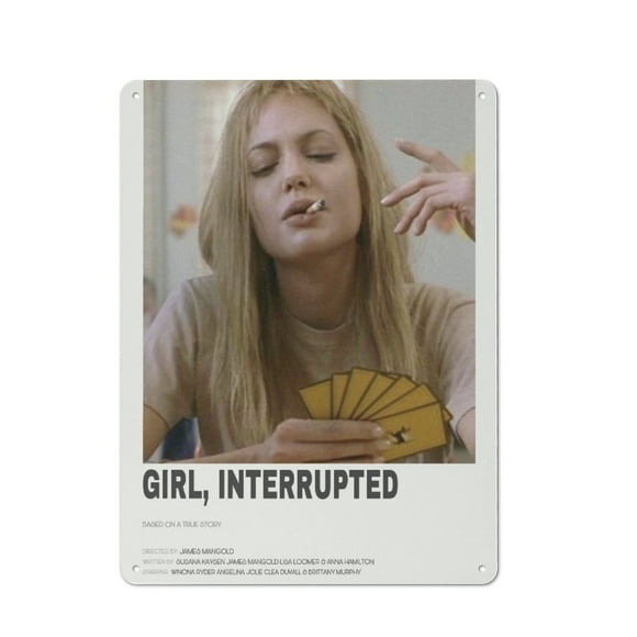 Girl, Interrupted Hanging Picture Tin Hanging Picture Wall Poster Metal Painting Creativity Poster Home Decor Painting Anime Goods Gift 40x30cm