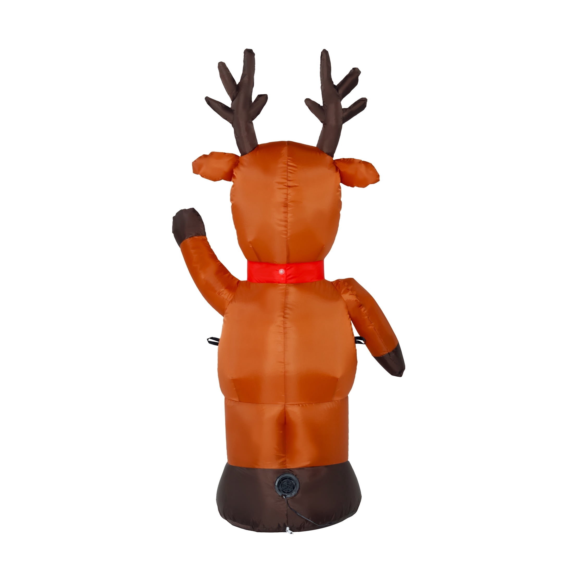 Multicolor Waving Reindeer Christmas Airblown Yard Inflatable, 4', by Holiday Time