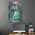 thumbnail image 5 of Luxe Metal Art 'Exotic Night Green' by Andrea Haase Metal Wall Art, 24"x36", 5 of 9