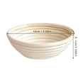 thumbnail image 3 of Amdohai Round Oval-shaped Triangle-shaped Bread Proofing Basket Natural Rattan Proving Basket Sourdough for Kitchen Home Bakers with Liner Cloth, 3 of 8