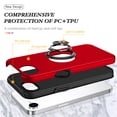 thumbnail image 4 of ELEHOLD Rugged Case For iPhone 16e / SE4 2025 Magnetic Shockproof Cover, 360° Rotable Ring Kickstand, Enhanced Camera Protection, Red, 4 of 7