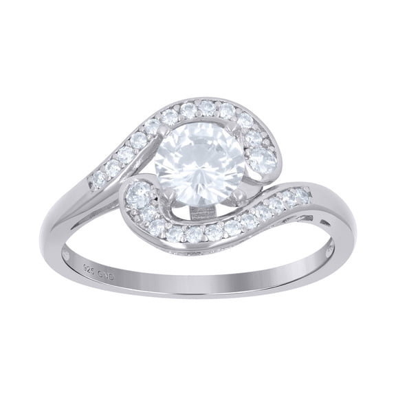 Auriga Fine Jewelry 925 Sterling Silver Cubic-Zirconia Fashion Ring Size 9 for Women