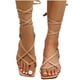 thumbnail image 4 of Sandalias de verano para mujer, chanclas de tacón grueso con cabeza cuadrada, zapatos informales con correa para la playa para mujer Wmkox8yii  nm11319, 4 of 8