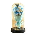 thumbnail image 2 of Valentines Day Preserved Rose Bouquet in Glass Dome, LED Light Up Eternal Roses, Romantic Gifts for Her, Birthday Gifts, Mom Wife Girlfriend, Valentines Home Decor, 2 of 6