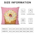 thumbnail image 6 of COMIO  Throw Pillow Covers Pillow Case,Fashionable Decorative Square Pillowcases Covers for Couch Sofa Bed,Living Room Sofa,Farmhouse,,Pink and Yellow Donut 2pc, 6 of 6