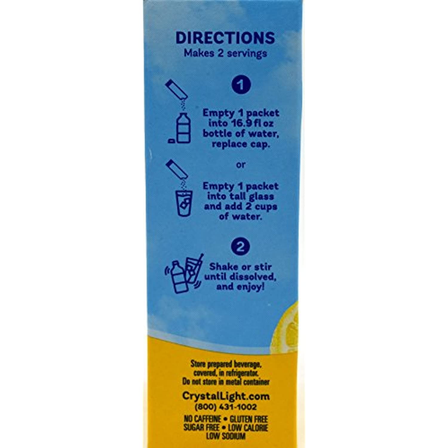 Crystal Light On The Go Natural Lemonade Drink Mix, 10-Packet Box (Pack Of 5)