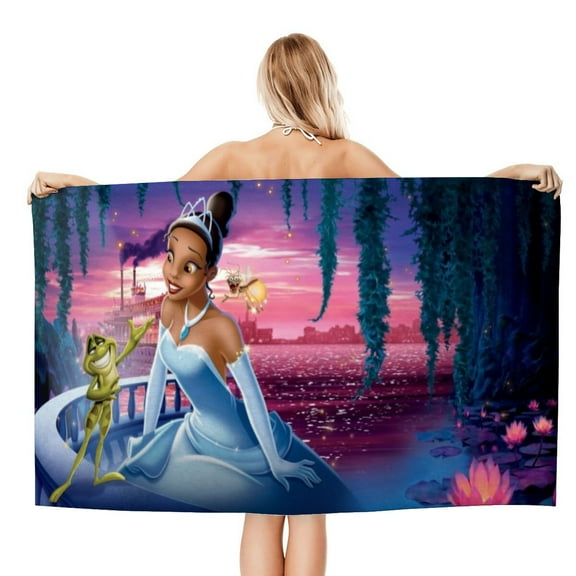 Tiana Gifts Beach Towel for Women Girl Birthday Inspired Fan Bath Outdoor Music Lover