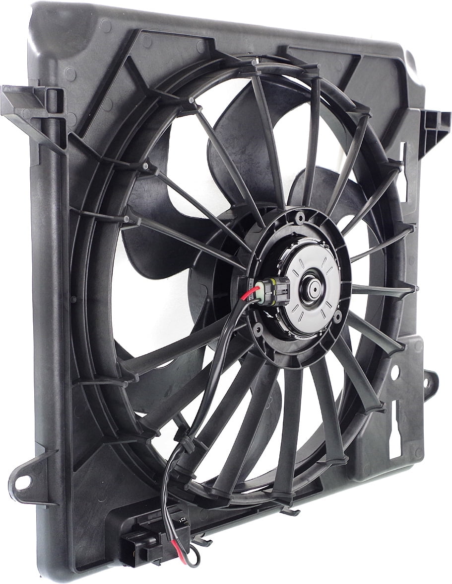 Replacement REPJ160502 Cooling Fan Assembly Compatible with 2007-2011 Jeep Wrangler Radiator