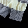 thumbnail image 5 of Turilly Men's Sweater Striped Geometric Knit Crewneck Pullover Sweater with Small Chest Label Casual Everyday Top, 5 of 8
