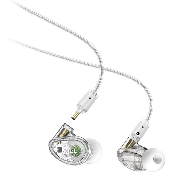 MEE Professional MX2 PRO Dual-Driver Musicians in Ear Monitor Headphones with Subwoofer for Drummers