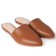thumbnail image 3 of J. Adams Lennox Mules for Women - Black Vegan Leather Pointed Toe Slides, 3 of 6