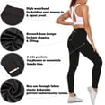 thumbnail image 3 of Ruched Booty Leggings for Women with Pockets Scrunch Butt Lifting Yoga Pants High Waist Sport Gym Tights, 3 of 5