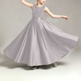 thumbnail image 6 of Girls' Sequin Embellished Satin Sleeveless Dress, Elegant formal gown for recitals, weddings and special occasions, 0-13 Years Gray 1-2 Years, 6 of 7
