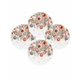 thumbnail image 7 of 13 Inch Round Placemats Set of 4, Orange Teal Fall Non Slip Heat Insulation PP Table Mats, Weeping Botanical Pumpkins Thanksgiving Washable Place Mats for Kitchen Dining Party Table Decor, 7 of 7