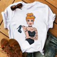 thumbnail image 3 of Nuevas camisetas de moda para mujer, camiseta con estampado de princesa Punk, ropa de manga corta, camiseta Kawaii de Disney, camisetas para mujer, ropa de calle, 3 of 5