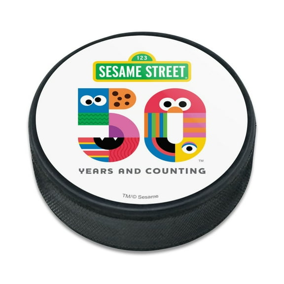 Sesame Street 50th Anniversary Logo Ice Hockey Puck