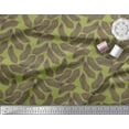 thumbnail image 2 of Soimoi Green Cotton Duck Fabric Artistic Banana Leaves Printed Craft Fabric by the Yard 56 Inch Wide, 2 of 3