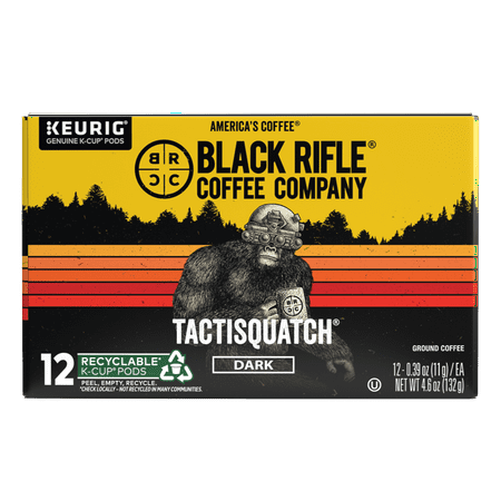 Black Rifle Coffee Company Tactisquatch Keurig K-Cup Pods  Dark Roast  12 Ct