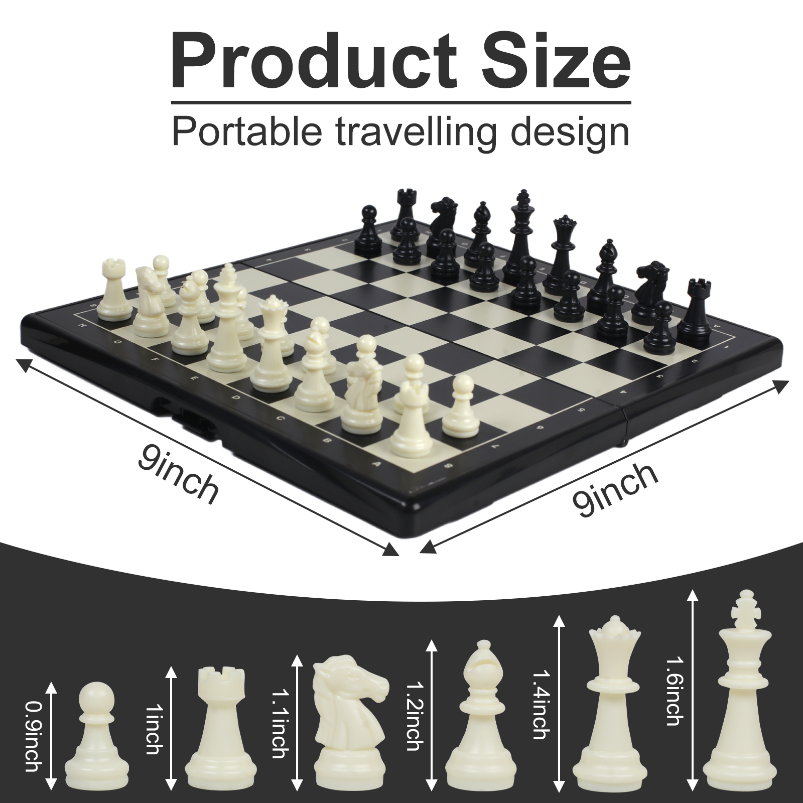 Guirnd Foldable Magnetic Travel Chess Set photo 2