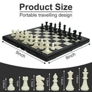 Chess Set, Foldable, Travel Friendly Chess , Great for School, Camping, Parties and More