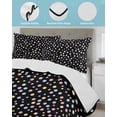 thumbnail image 3 of Twin XL Quilt Bedding Set, Colorful Polka Dot Reversible Summer Quilt 3 Pieces, Modern Minimalist Geometric Black Lightweight Bedspreads Coverlets with 2 Pillow Shams for All Seasons, 3 of 5