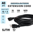 thumbnail image 2 of Cable de extensión para exteriores EP de 40 pies, 12/3, SJTW, resistente, negro, 2 of 7
