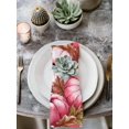 thumbnail image 2 of Pink Pumpkins Fall Cloth Napkins Set of 4 Reusable Dinner Napkins, Thanksgiving Botanical Leaves Beige Cocktail Napkin Washable Table Napkins for Wedding/Holiday Party/Baby Shower 20"x20", 2 of 7