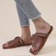 thumbnail image 4 of Fashion Strappy Squared Toe Flat Sandals Non-Slip Comfortable Beach Shoes for Trip Outdoor Wear, 4 of 5