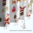 thumbnail image 6 of White Christmas Santa and Gift Pattern Shower Curtain 36"x72" ,Bathroom Decorative Shower Curtains Set with 12 Hooks,Modern Waterproof Washable Shower Curtain, 6 of 6