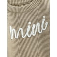 thumbnail image 6 of Bagilaanoe Toddler Baby Girl Boy Knitted Sweater Long Sleeve Letter Embroidery Pullover 6M 12M 24M 3T 4T 5T 6T Kids Warm Jumpers Tops Fall Loose Knitwear, 6 of 8