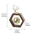 thumbnail image 2 of Light Luxury Walnut Clock Copper Deer Shape Study Living Room Table Top Decoration Silent, 2 of 7