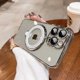 thumbnail image 3 of Transparent Plating Luxury Standing Holder Magnetic Case For iPhone 15 Plus 14 13 12 11 Pro Max For Magsafe Ring Bracket Cover, 3 of 5
