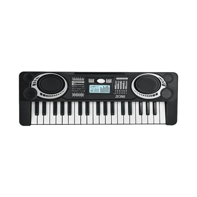 BINGLI Kids Piano Keyboard 37 Keys - Multifunction Educational Music Toy with Microphone & LED Lights, First Musical Instrument Learning Gift for 3-8 Year Old Girls Boys Beginners