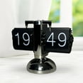 thumbnail image 6 of deevoka Auto Flip Clock Creative Automatic Page Turning Clock for Hotel Office Decor black page, 6 of 9